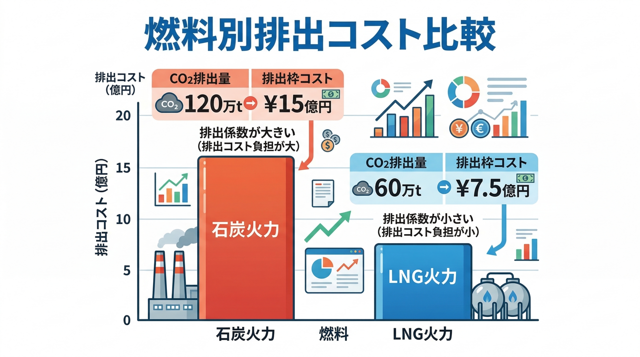 燃料別排出コスト比較